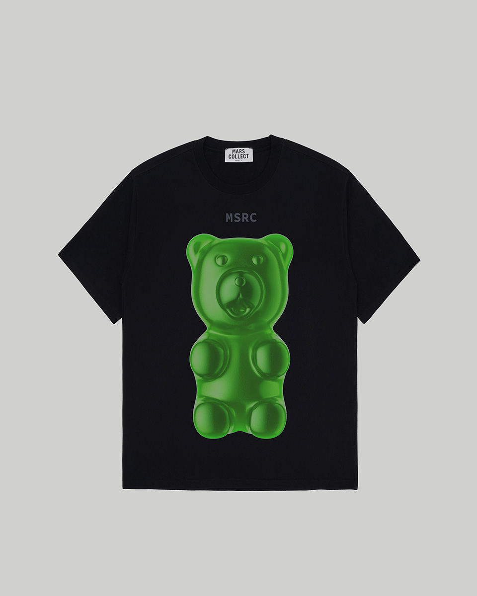 GREEN BEAR JELLY T-SHIRT BLACK